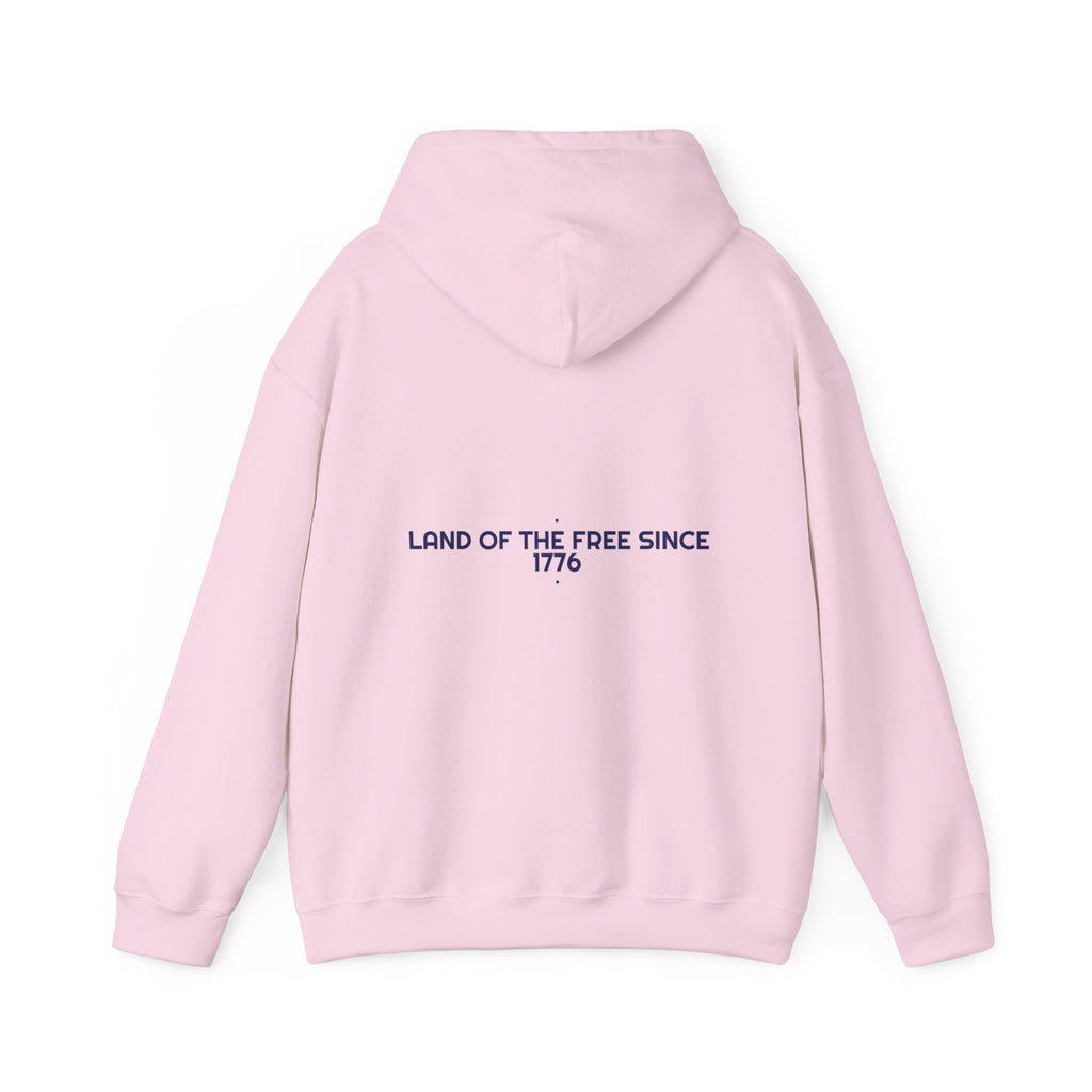 Land Of The Free Since 1776 — Funny Hoodie (Back Print)