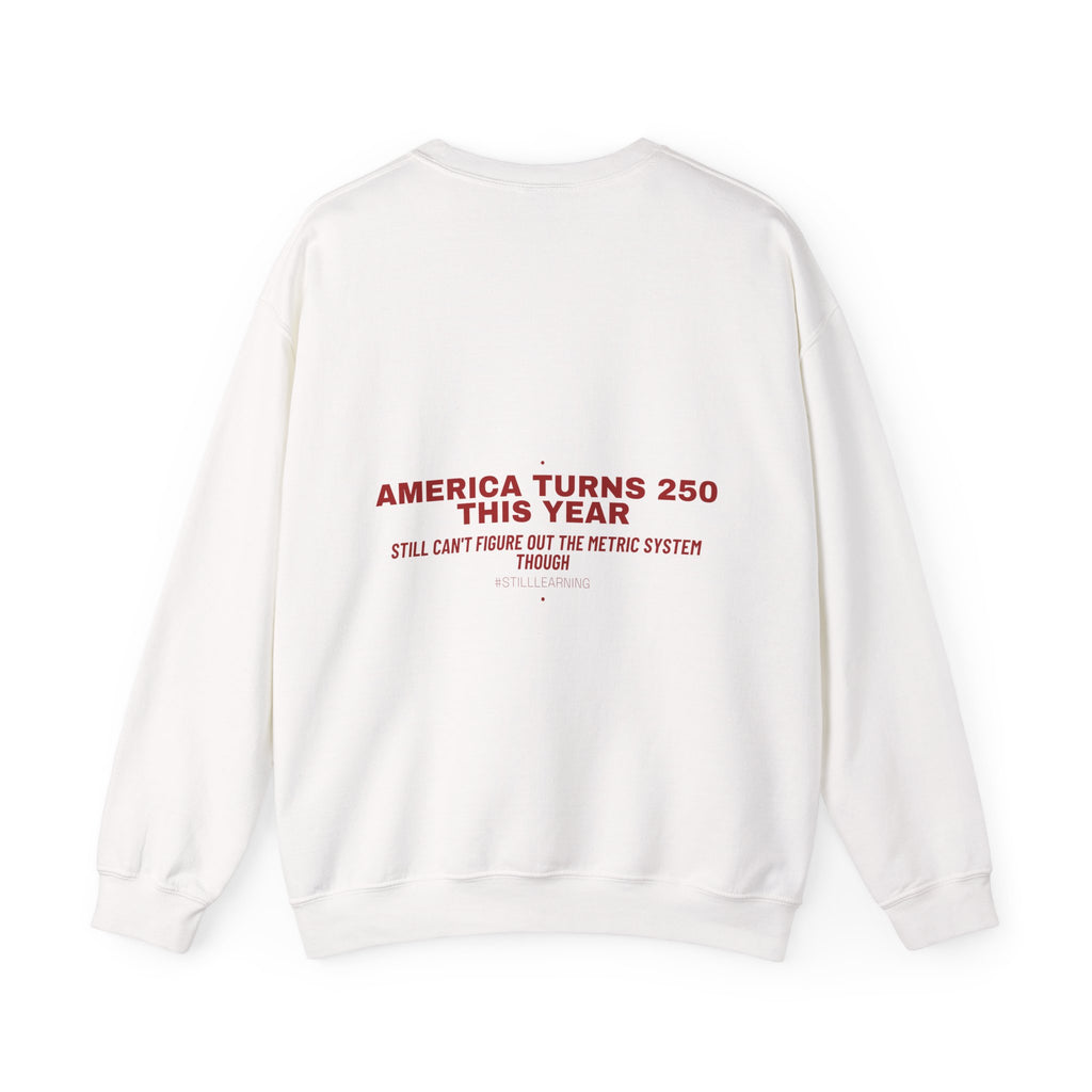 America Turns 250 This Year — Funny Crewneck (Back Print)