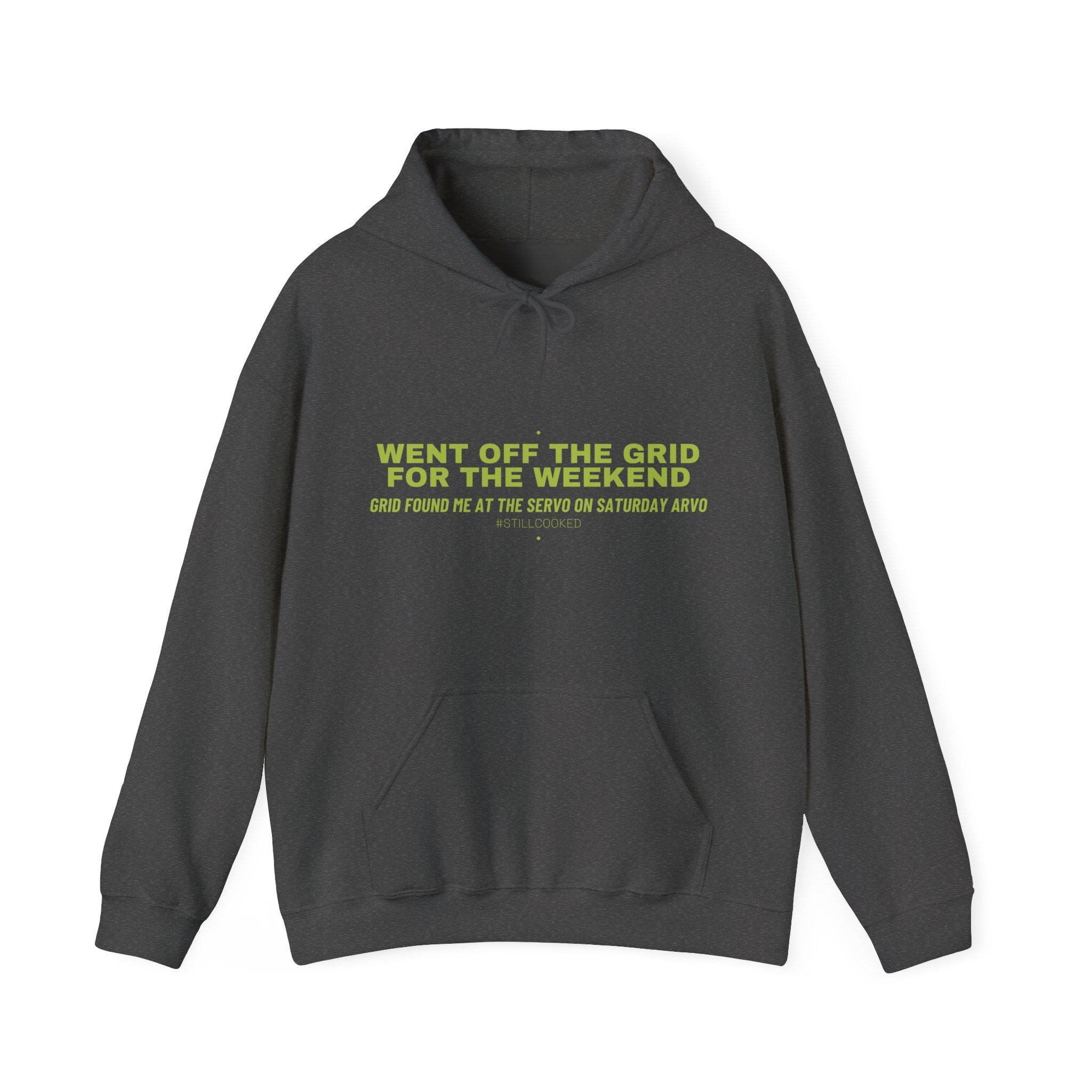 Went Off The Grid For The Weekend - Trendy Teez Funny Hoodie mockup