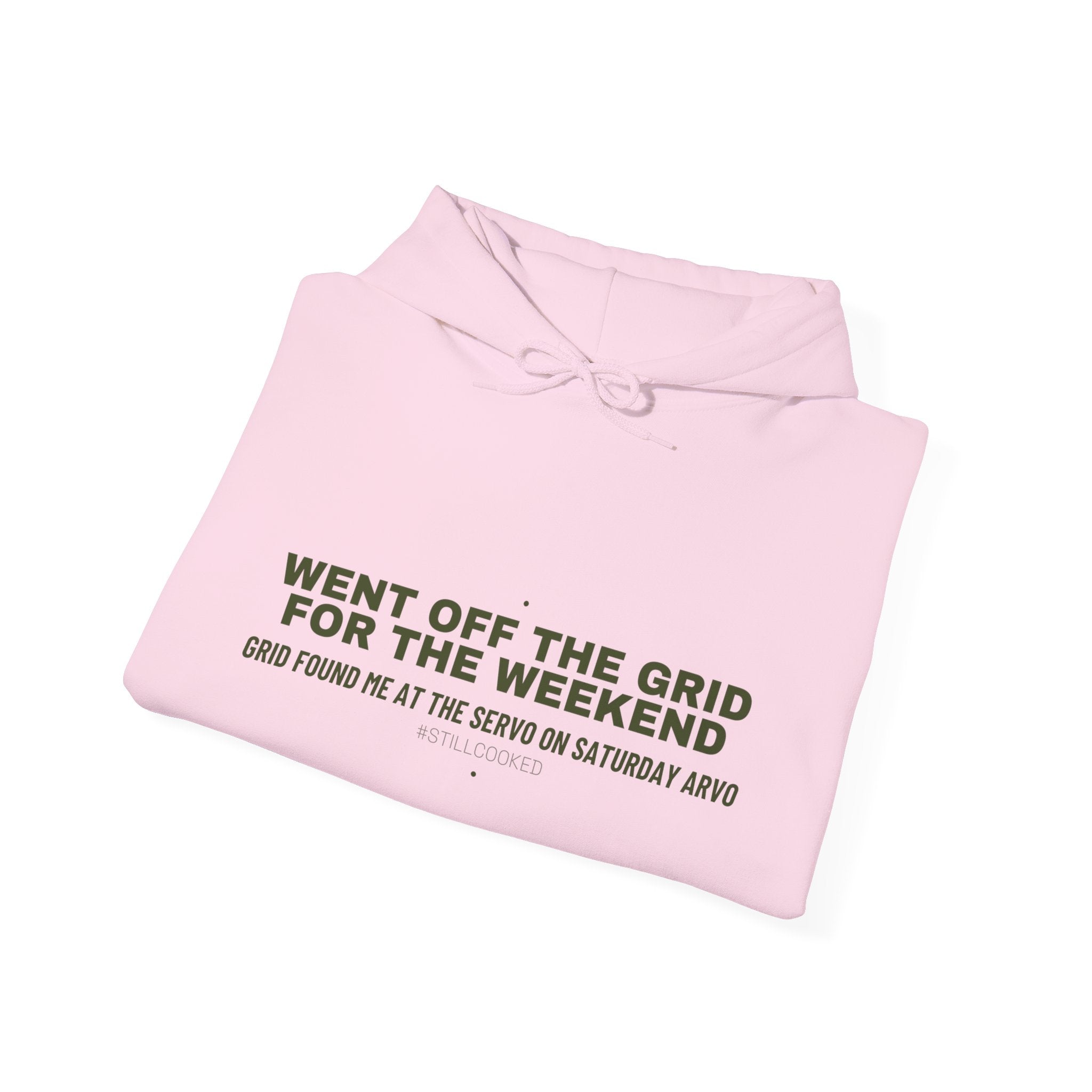 Went Off The Grid For The Weekend - Trendy Teez Funny Hoodie mockup