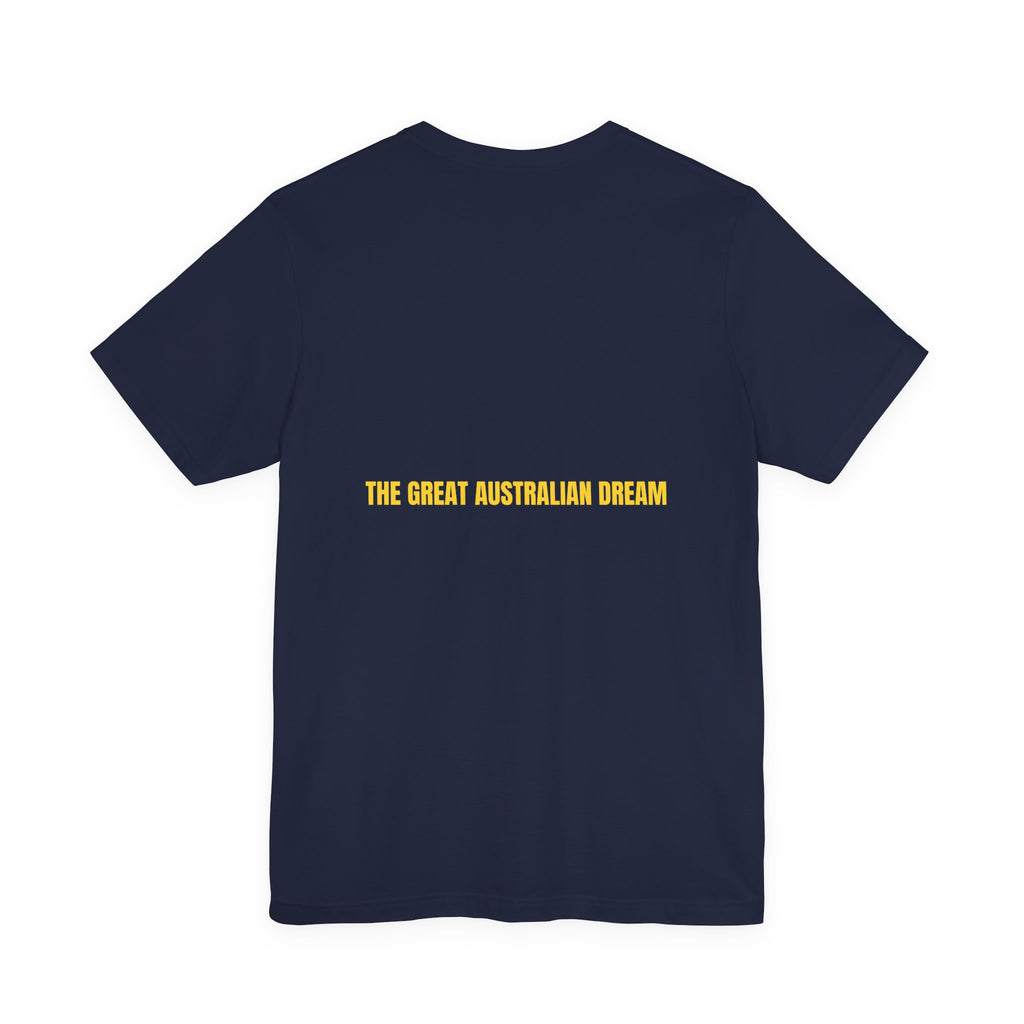 The Great Australian Dream - Trendy Teez Funny Tee (Back Print) mockup