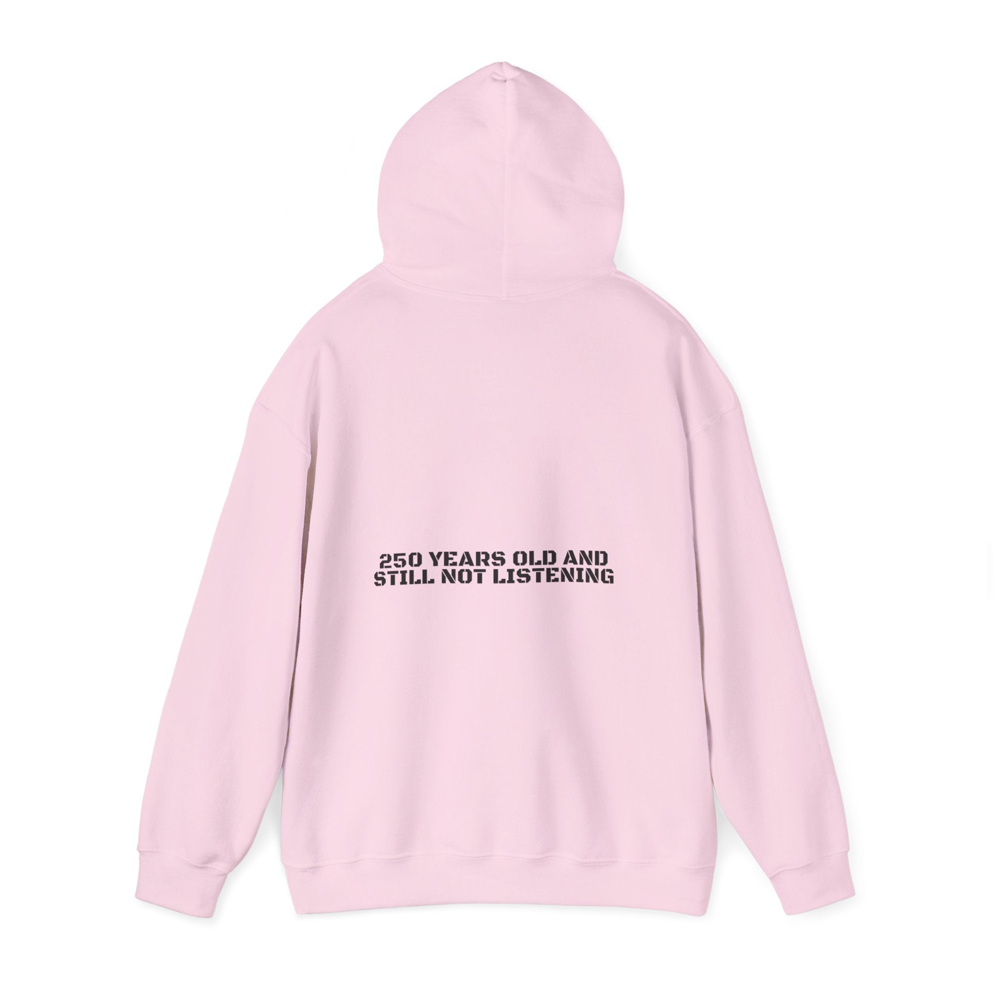 250 Years Old And Still Not Listening — Funny Hoodie (Back Print)