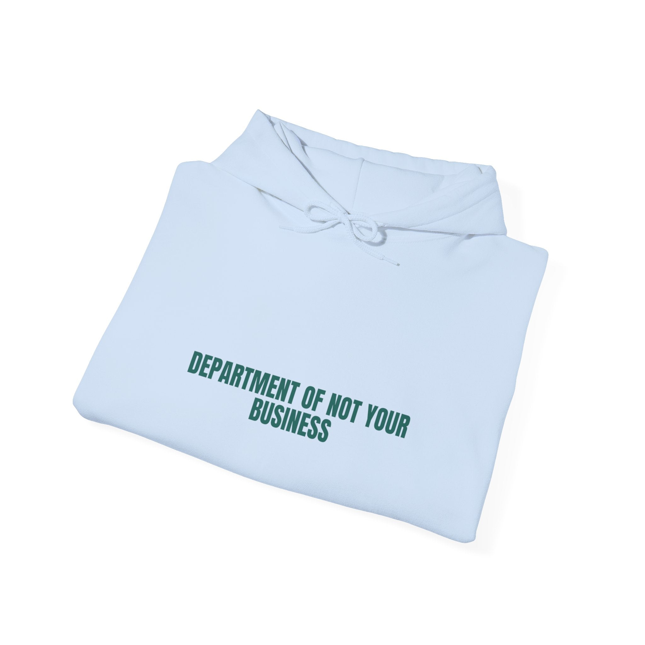 Department Of Not Your Business - Trendy Teez Funny Hoodie mockup