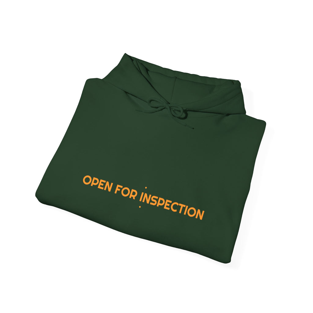 Open For Inspection - Trendy Teez Funny Hoodie mockup