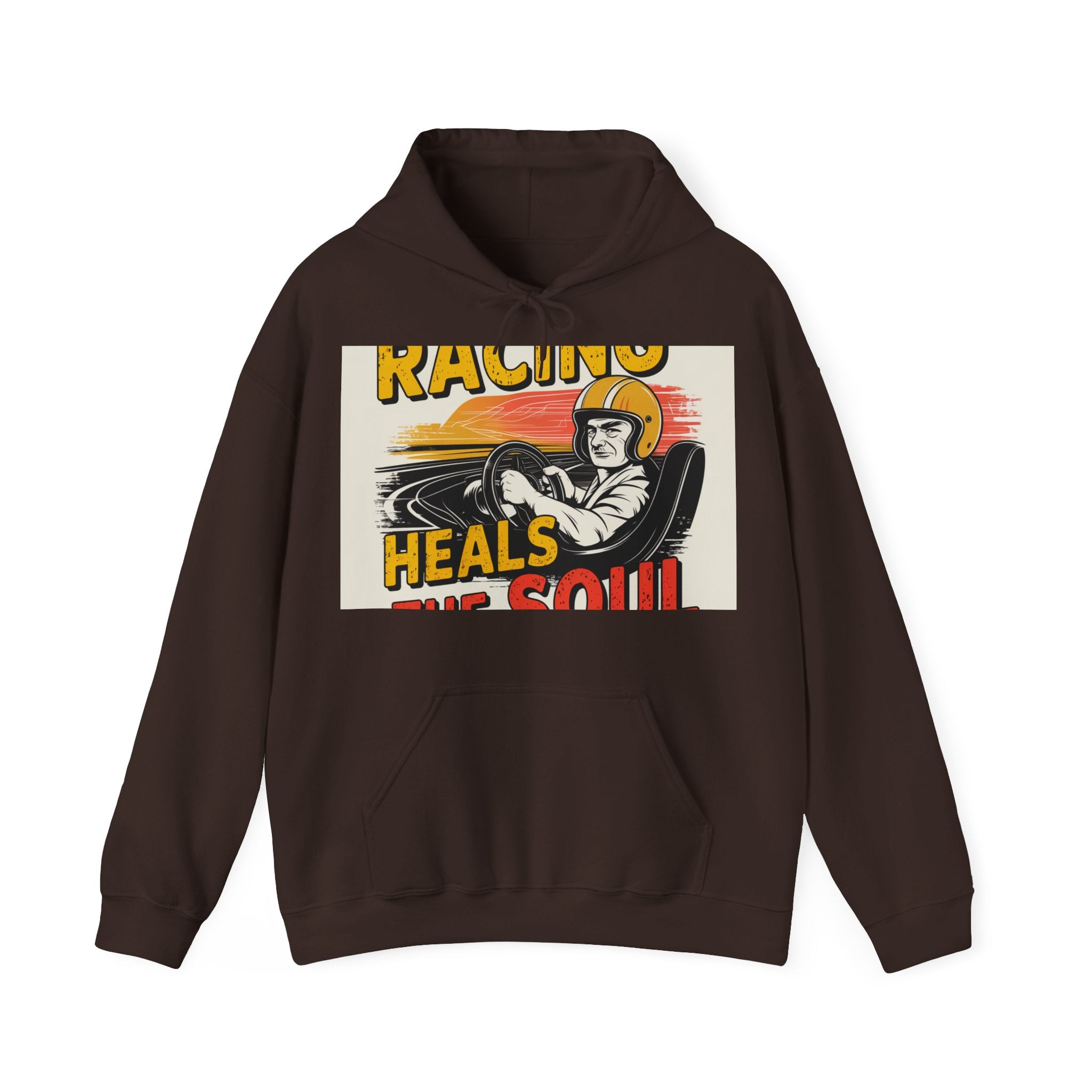 Racing Heals The Soul - Trendy Teez Funny Hoodie mockup