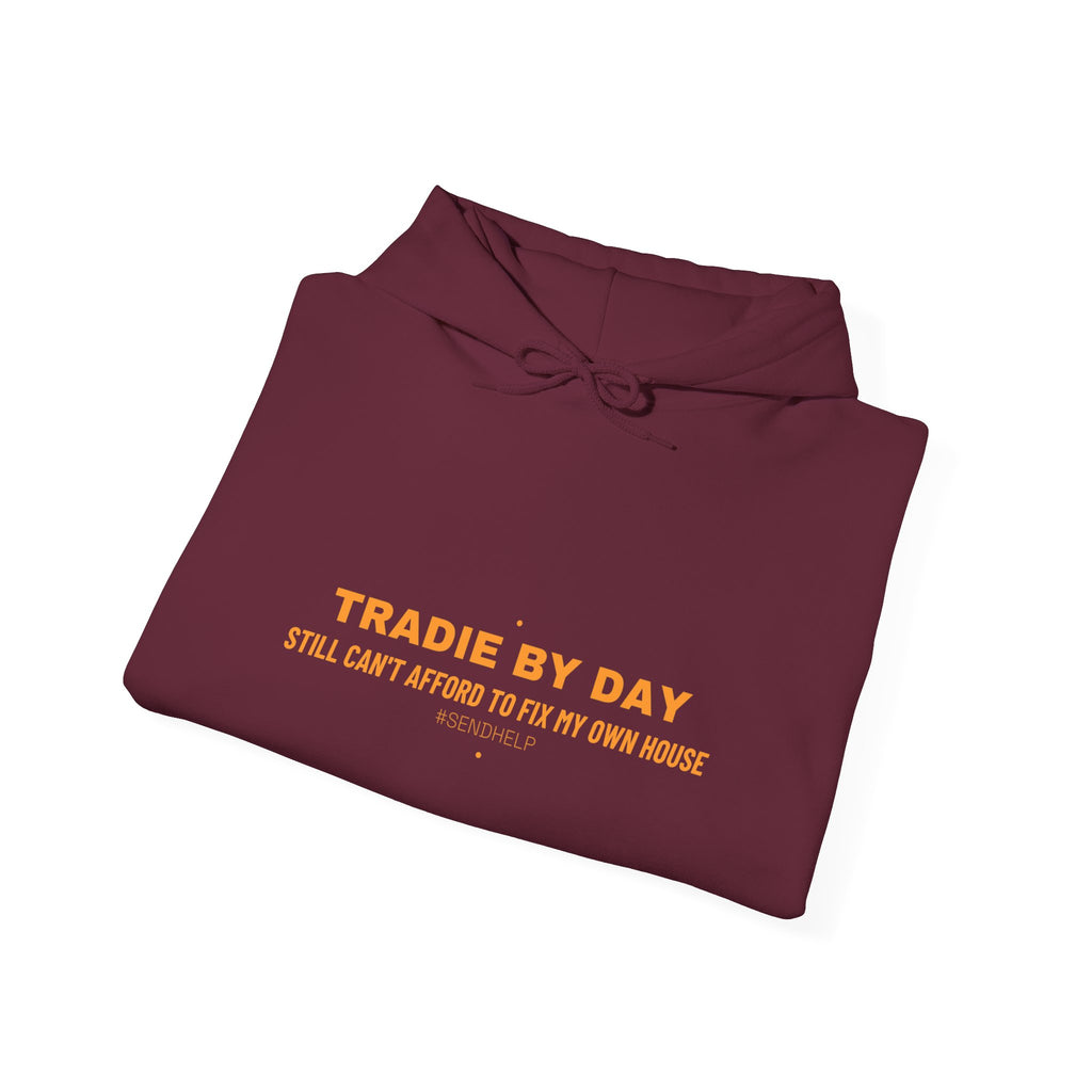 Tradie By Day - Trendy Teez Funny Hoodie mockup