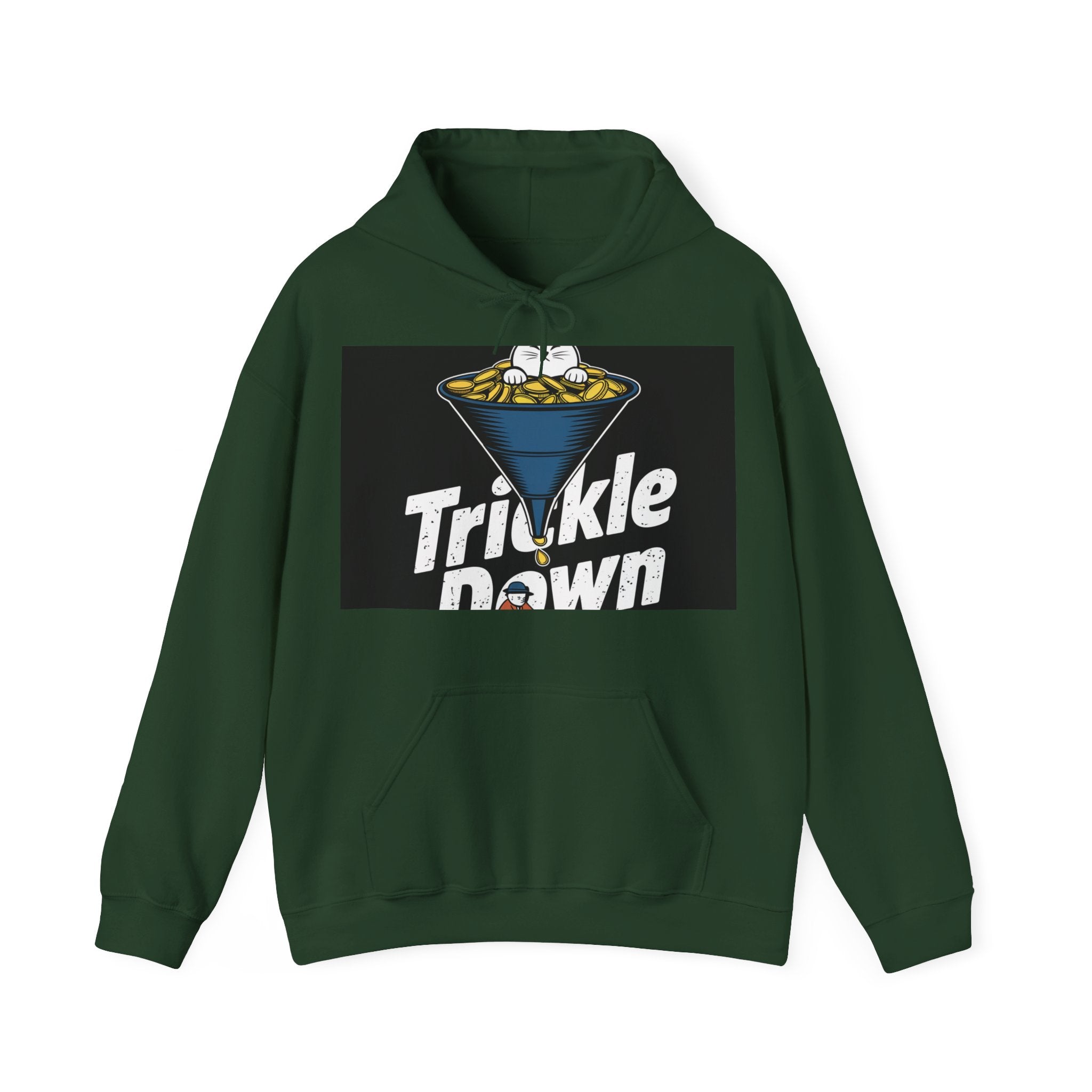Trickle Down - Trendy Teez Funny Hoodie mockup