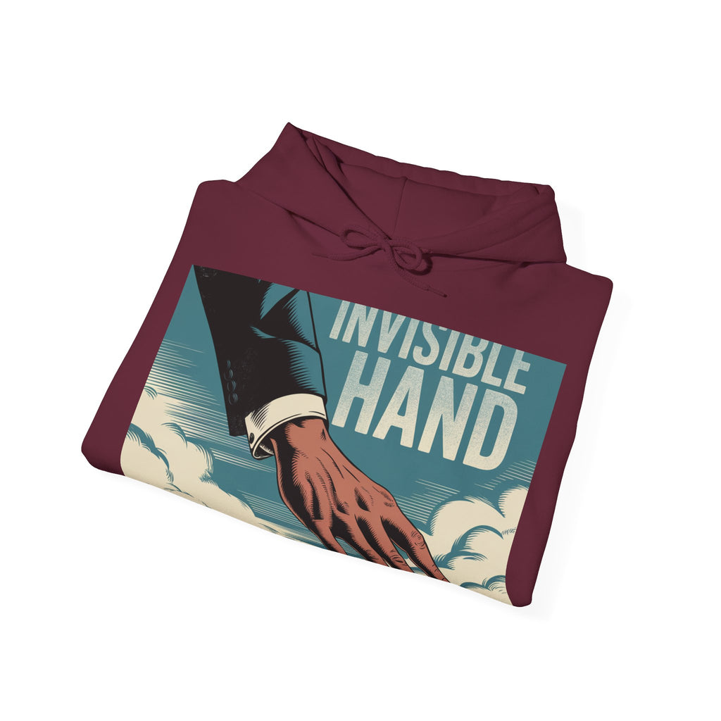 The Invisible Hand - Trendy Teez Funny Hoodie mockup