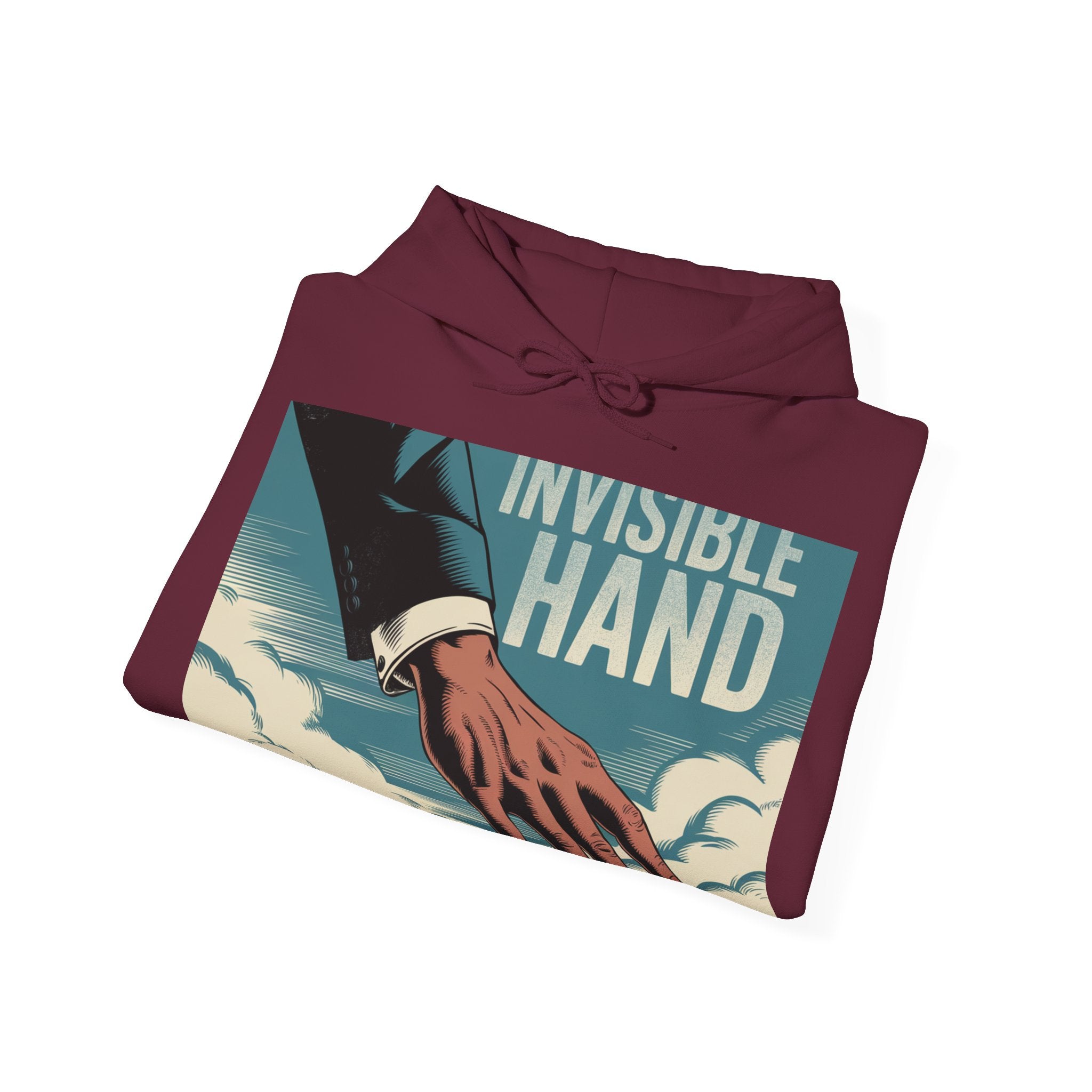 The Invisible Hand - Trendy Teez Funny Hoodie mockup