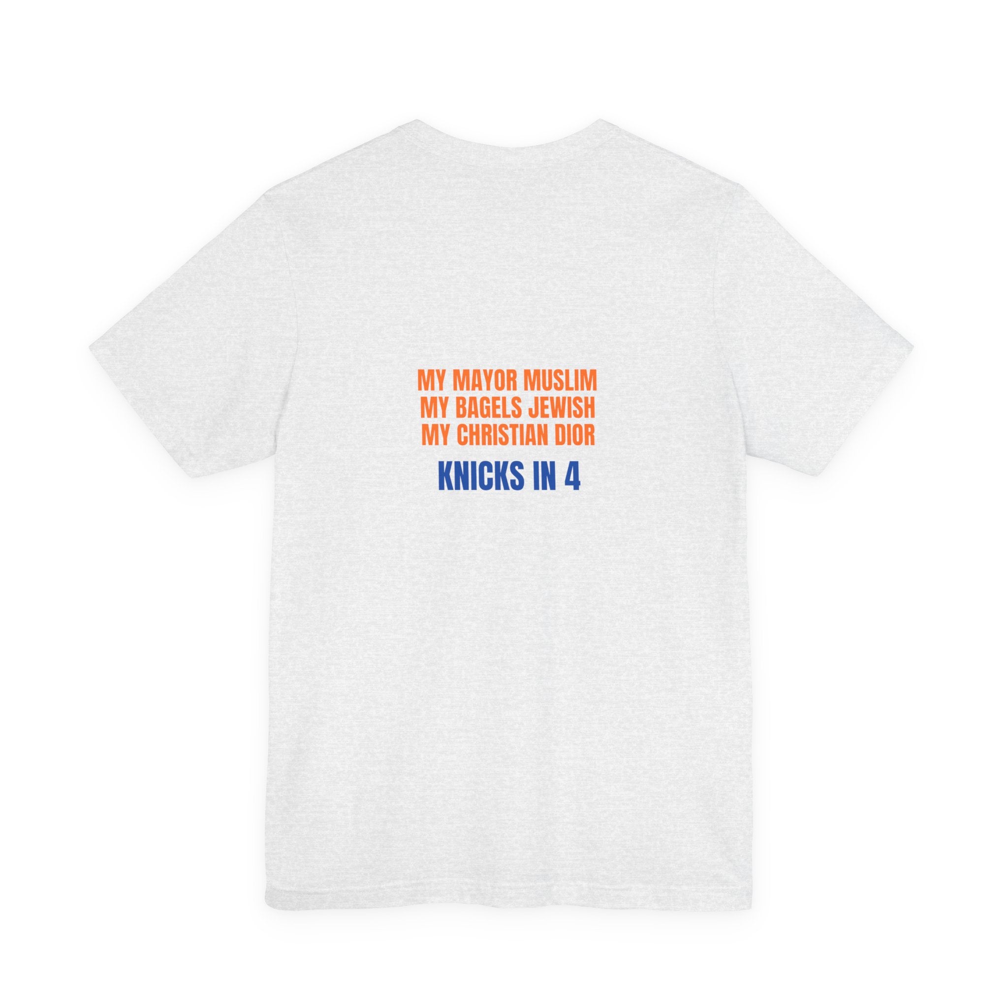 Knicks In 4 Liberty Ball - Trendy Teez Tee (Graphic Front + Text Back) mockup