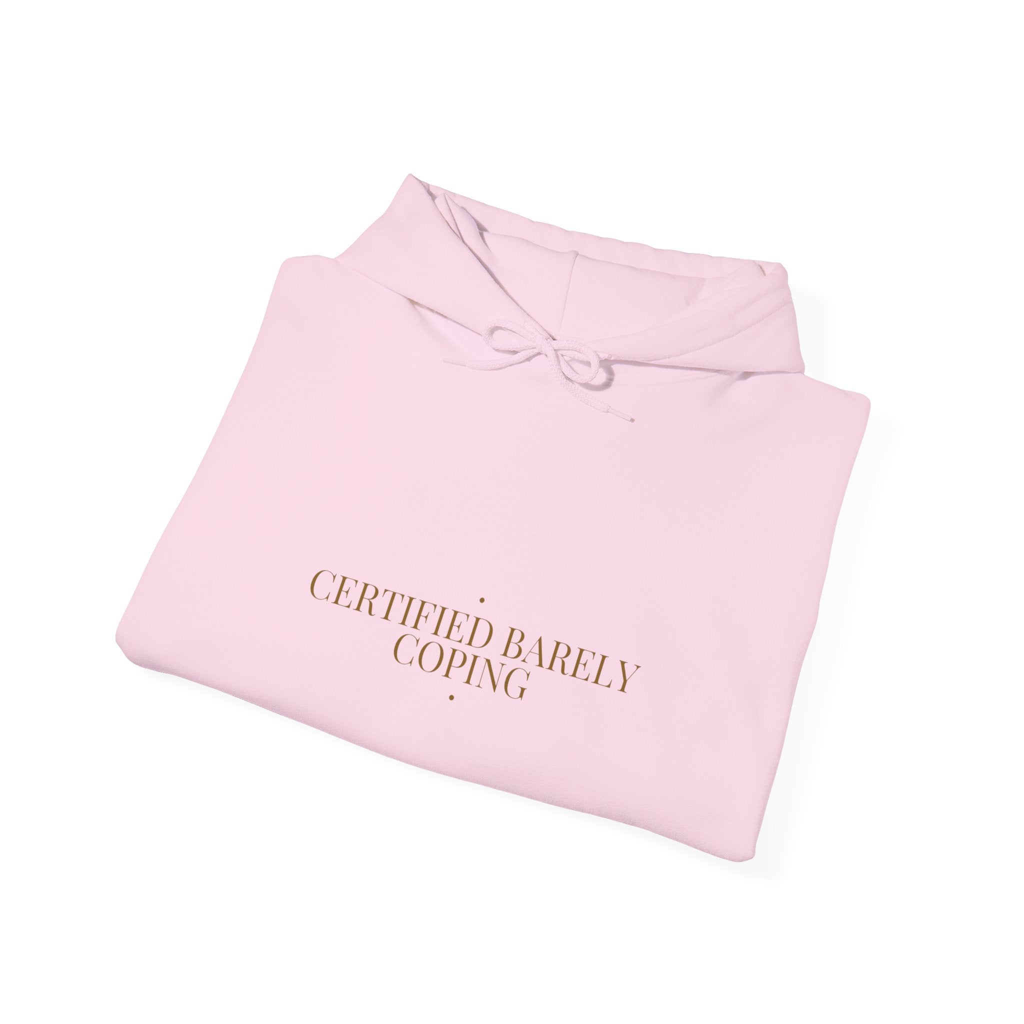 Certified Barely Coping - Trendy Teez Funny Hoodie mockup
