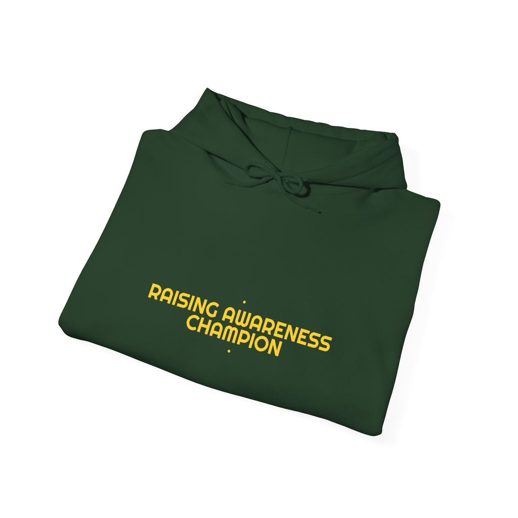 Raising Awareness Champion - Trendy Teez Funny Hoodie mockup