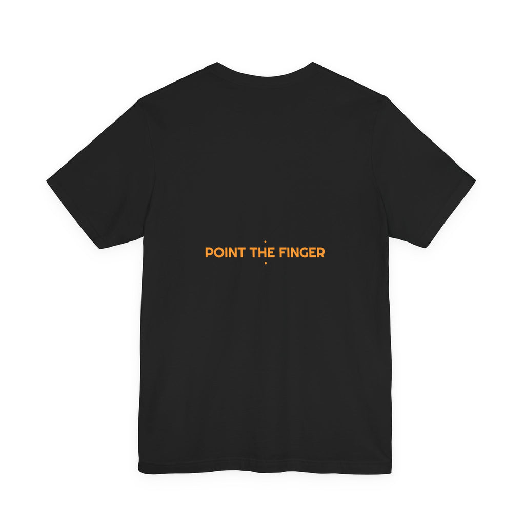 Point The Finger - Trendy Teez Funny Tee (Back Print) mockup