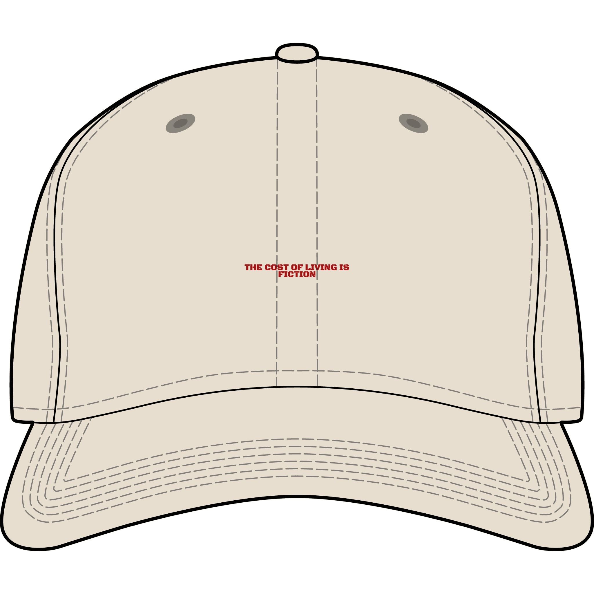 The Cost Of Living Is Fiction - Trendy Teez Funny Cap mockup