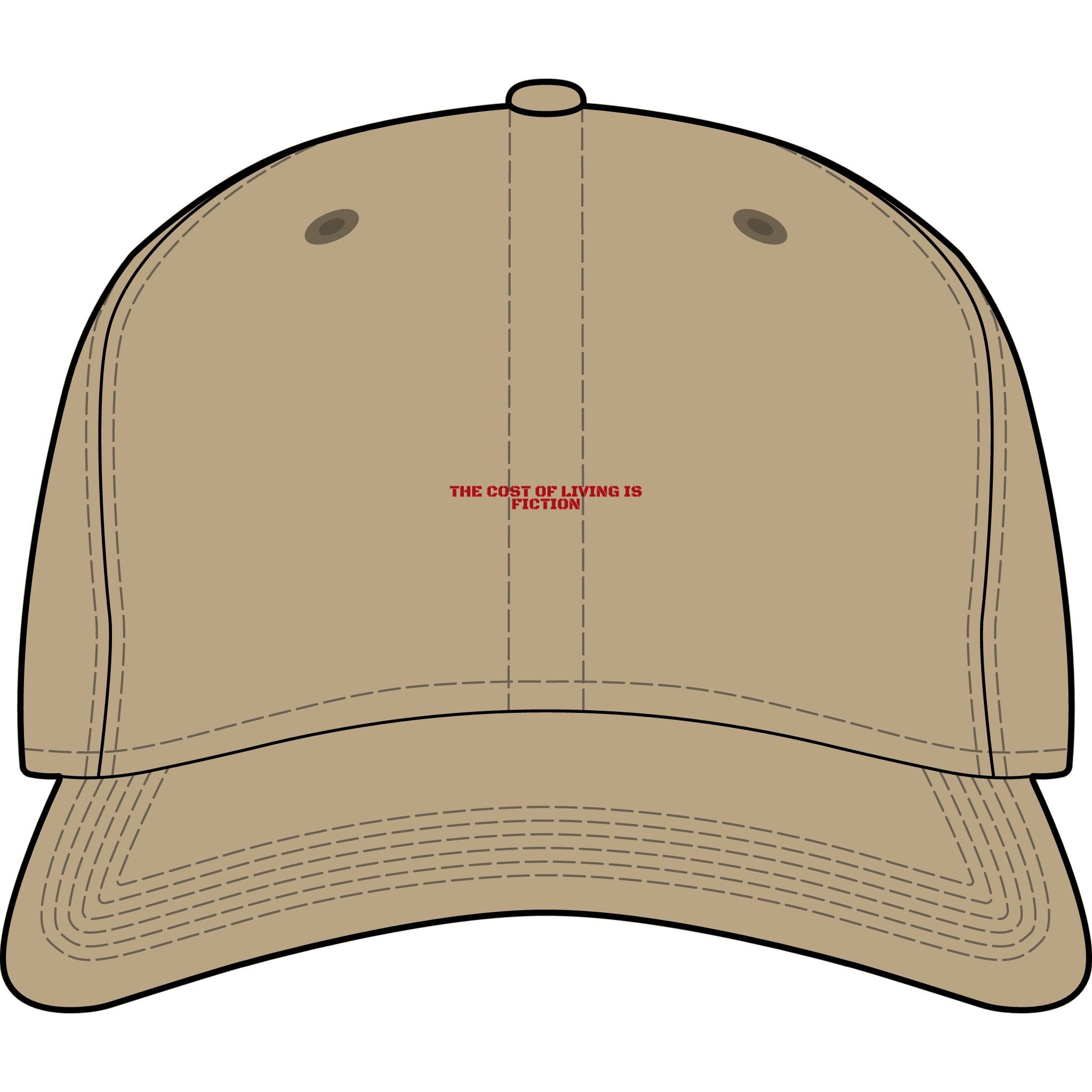 The Cost Of Living Is Fiction - Trendy Teez Funny Cap mockup