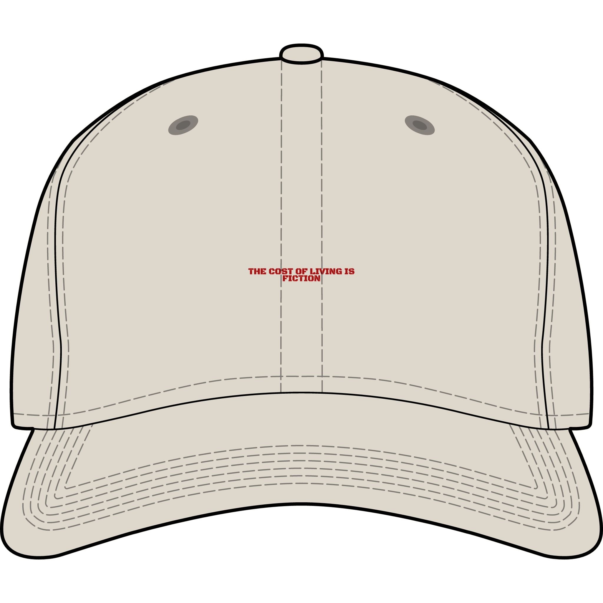 The Cost Of Living Is Fiction - Trendy Teez Funny Cap mockup