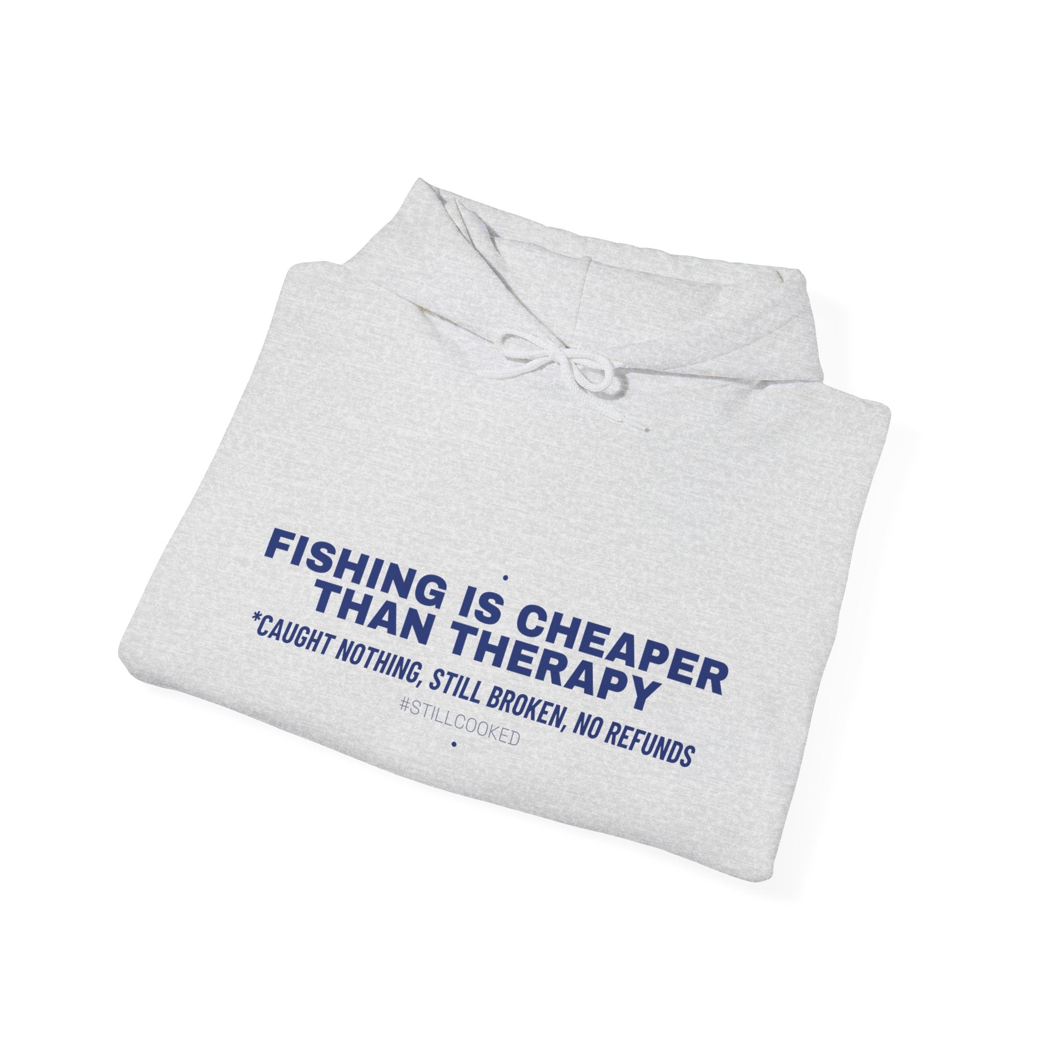 Fishing Is Cheaper Than Therapy - Trendy Teez Funny Hoodie mockup